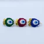 EVIL EYE EMBROIDERED EARRINGS - Image 4