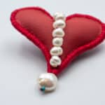 V FOR VALENTINE BROOCH -N E W