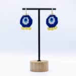 EVIL EYE EMBROIDERED EARRINGS - Image 2