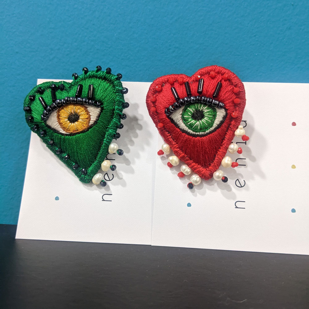 THE YEAR OF THE HEART BROOCHES