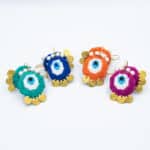 EVIL EYE EMBROIDERED EARRINGS (summer edition) - Image 3