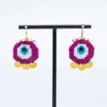 EVIL EYE EMBROIDERED EARRINGS (summer edition) - Image 4