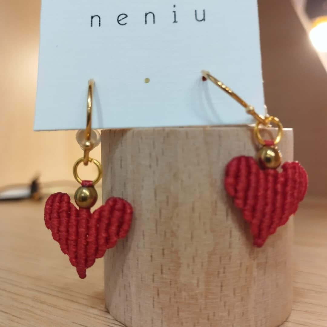 HAPPY HEARTS -N E W MACRAME EARRINGS