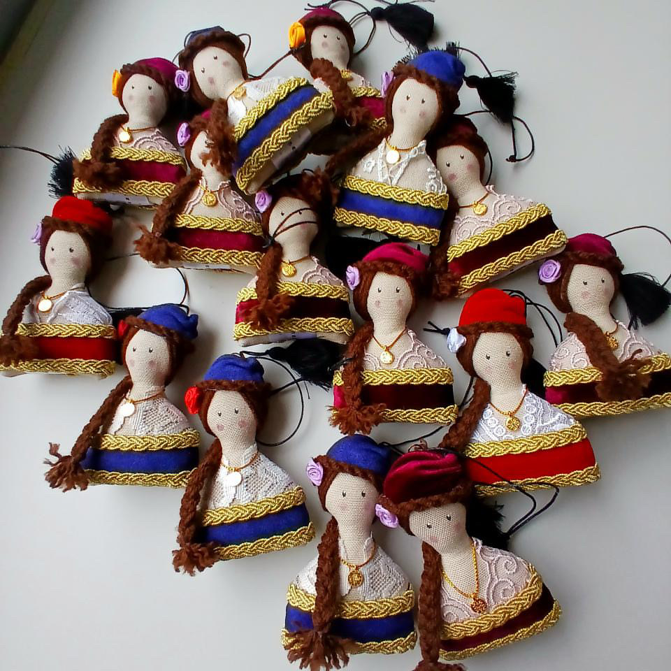 image4 GREEK FOLK ART-Αμαλία-small size🇬🇷 (ΔΙΑΚΟΣΜΗΣΗ ΛΑΜΠΑΔΑΣ) - Image 1